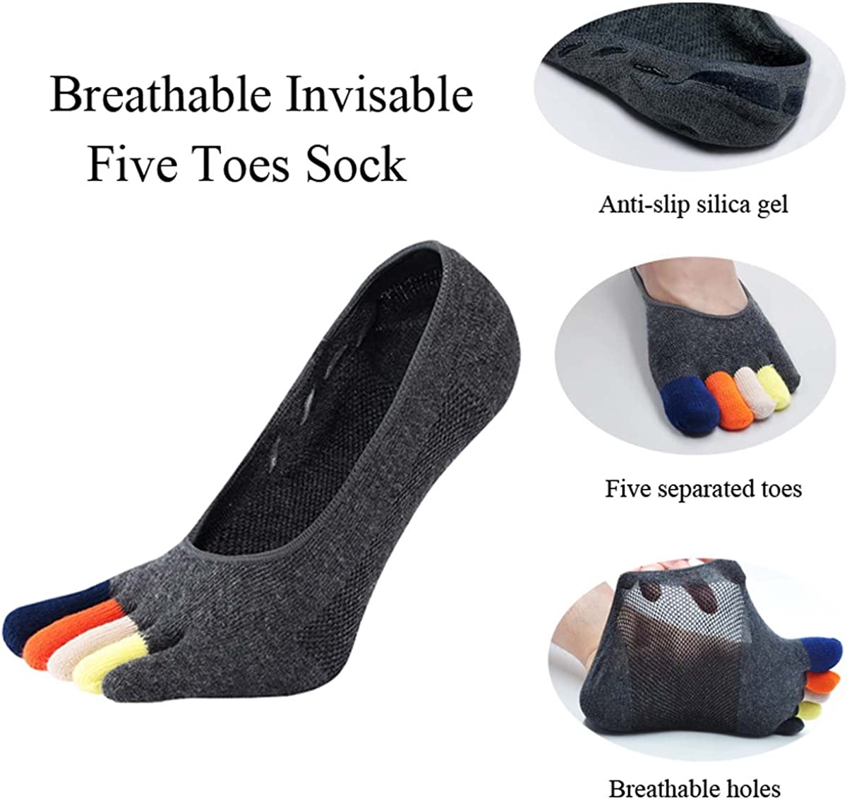 5 Pairs Men's Low Cut Loafer S - огляд і ціна Invisibility Sock Loafer