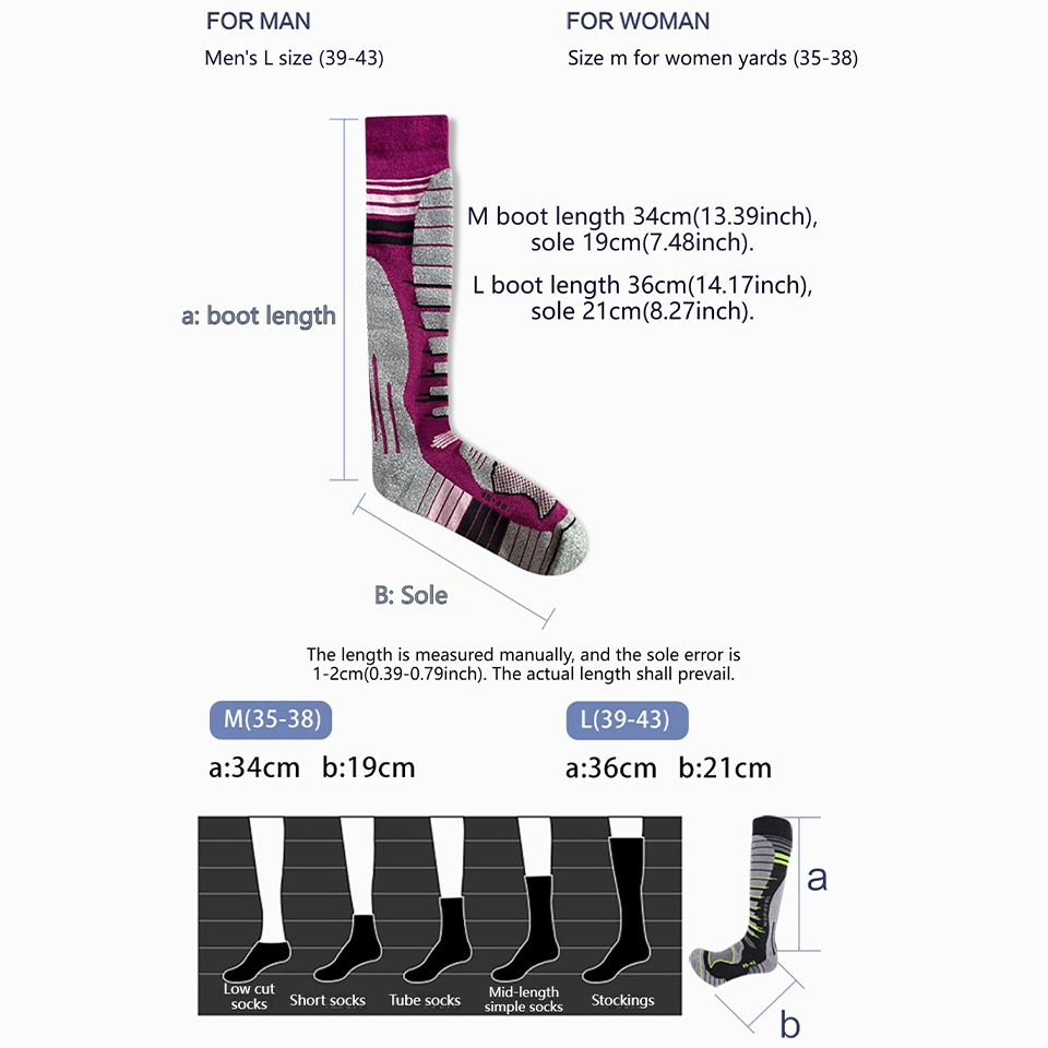 GTUBIKE Merino Wool Ski Socks, - огляд і ціна Thermal Sock Winter