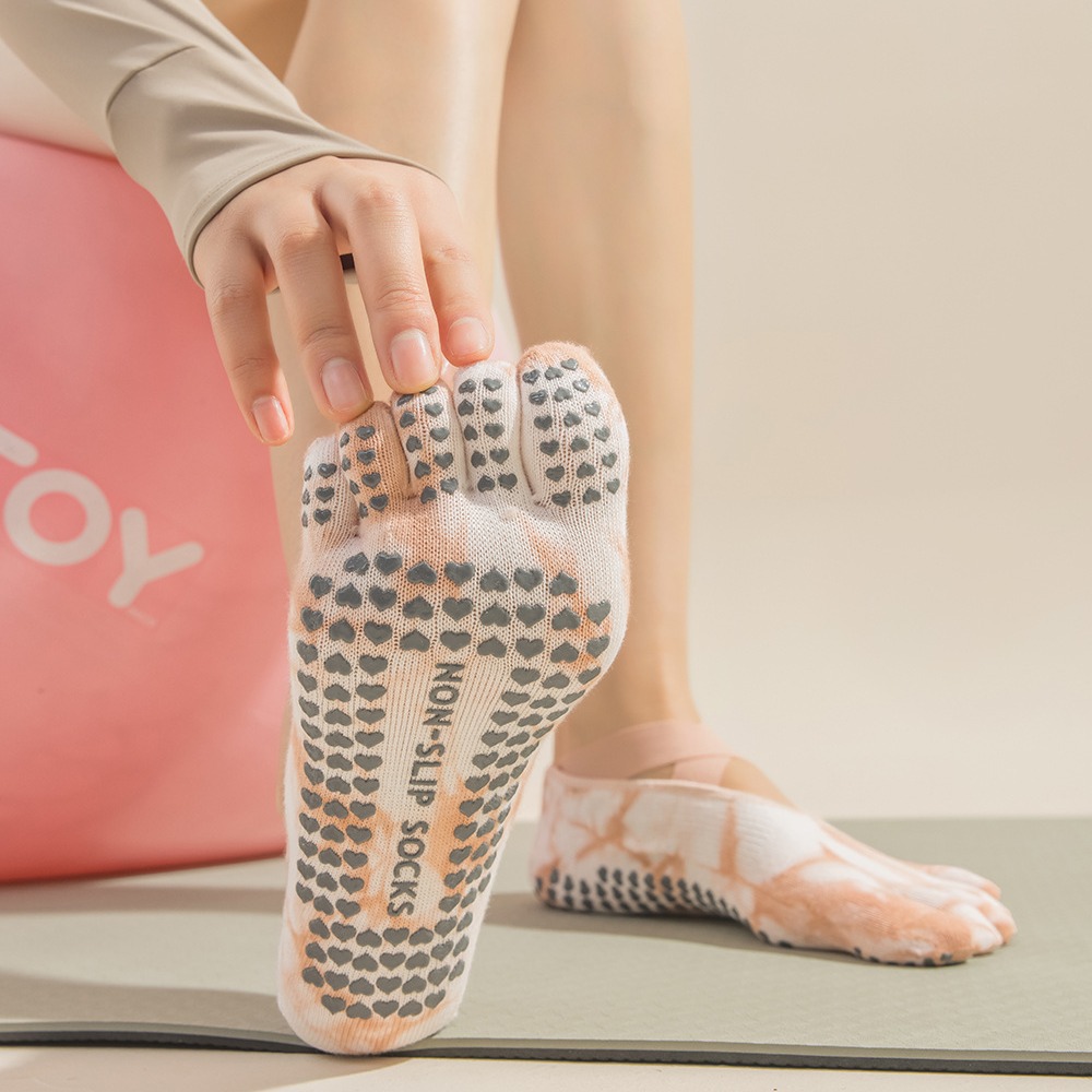 Women's Tie-Dye Five-Finger Gr - огляд і ціна Grip Sock Yoga